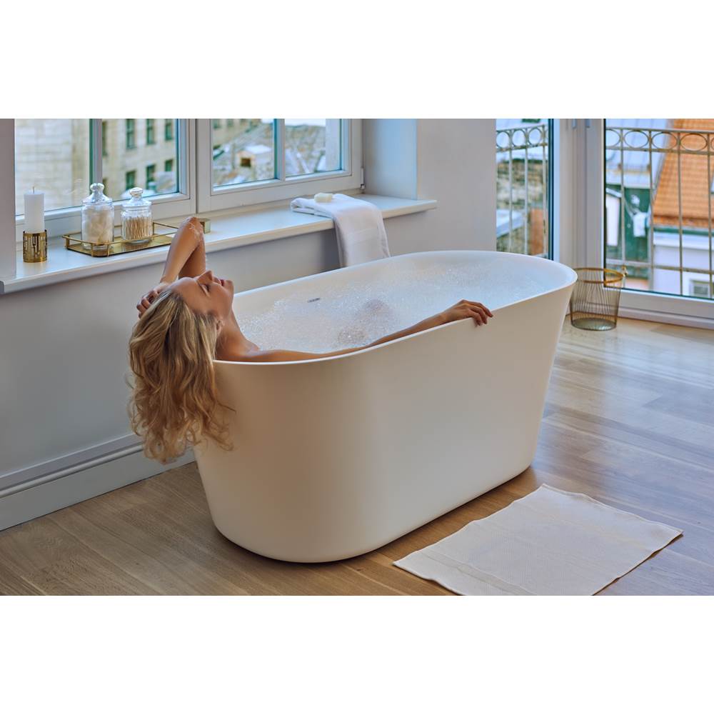 The Water ClosetAquaticaAquatica Tulip-Wht™ (Purescape 701M) Freestanding Solid Surface Bathtub