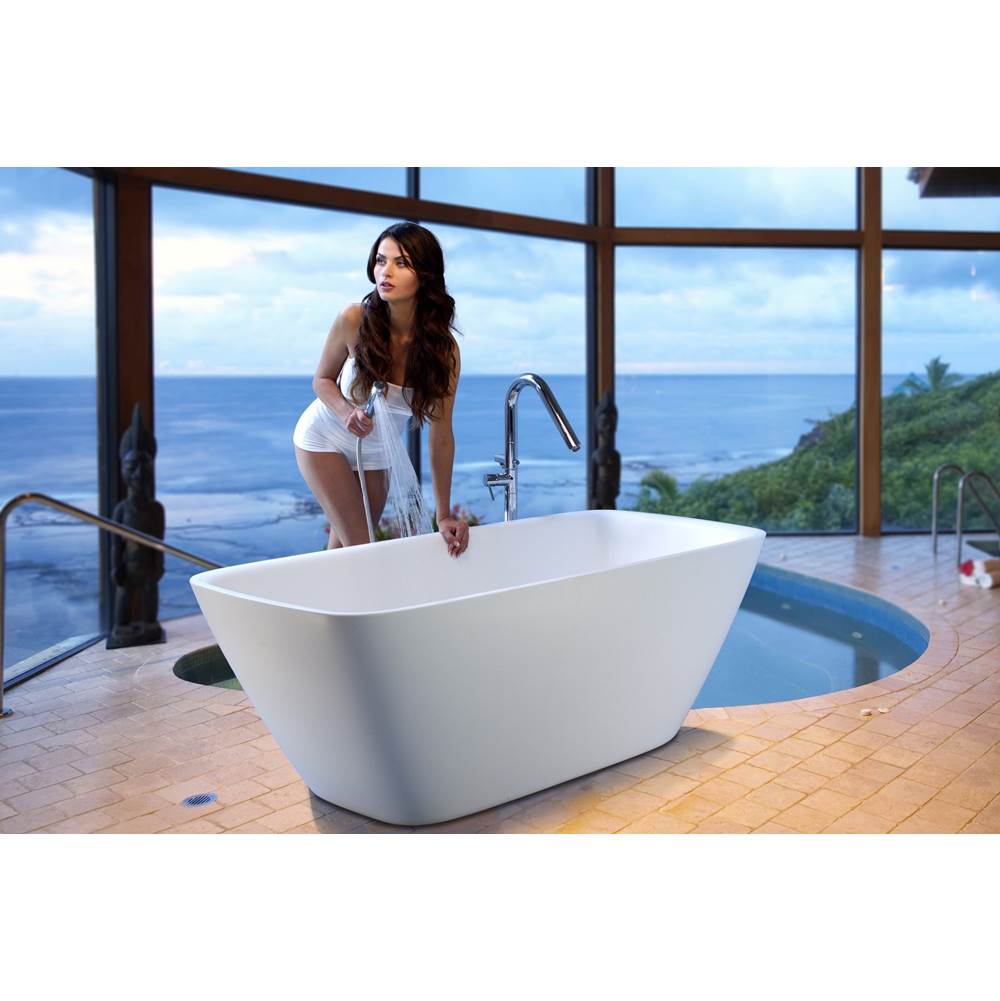 The Water ClosetAquaticaAquatica Arabella-Wht™ Freestanding Solid Surface Bathtub