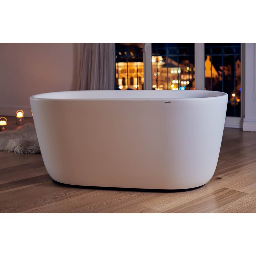 The Water ClosetAquaticaAquatica Lullaby-Mini-Wht™ Freestanding Solid Surface Bathtub