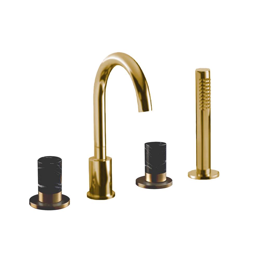Maier Deck Mount Roman Tub Faucets With Hand Showers item 46714BGBL