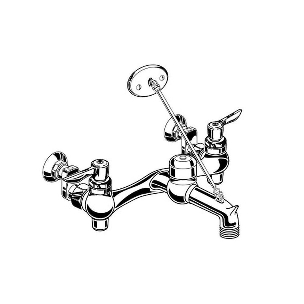 The Water ClosetAmerican Standard CanadaTop Brace Wall-Mount Service Sink Faucet With 6-Inch Vacuum Breaker Spout and Offset Shanks