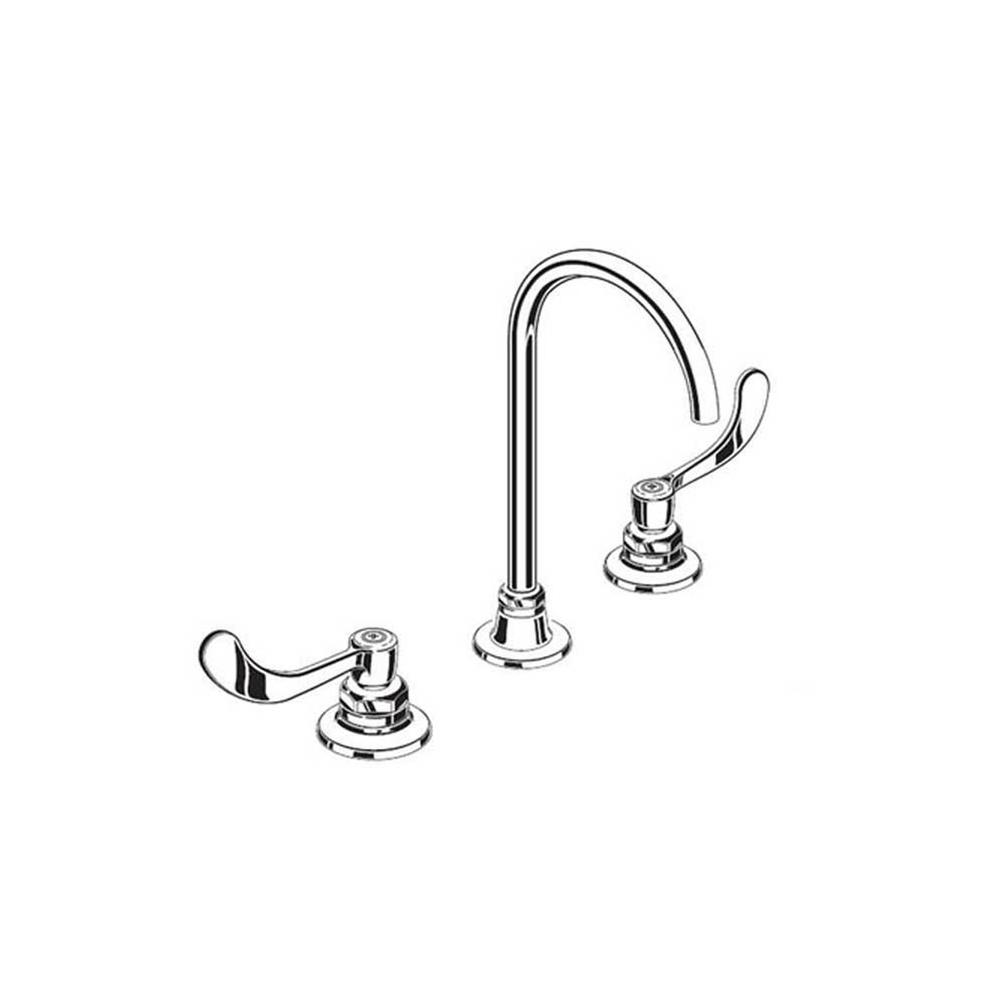 The Water ClosetAmerican Standard CanadaMonterrey® 8-Inch Widespread 8-inch Reach Gooseneck Faucet With Wrist Blade Handles 1.5 gpm/5.7 Lpm Laminar Flow in Spout Base