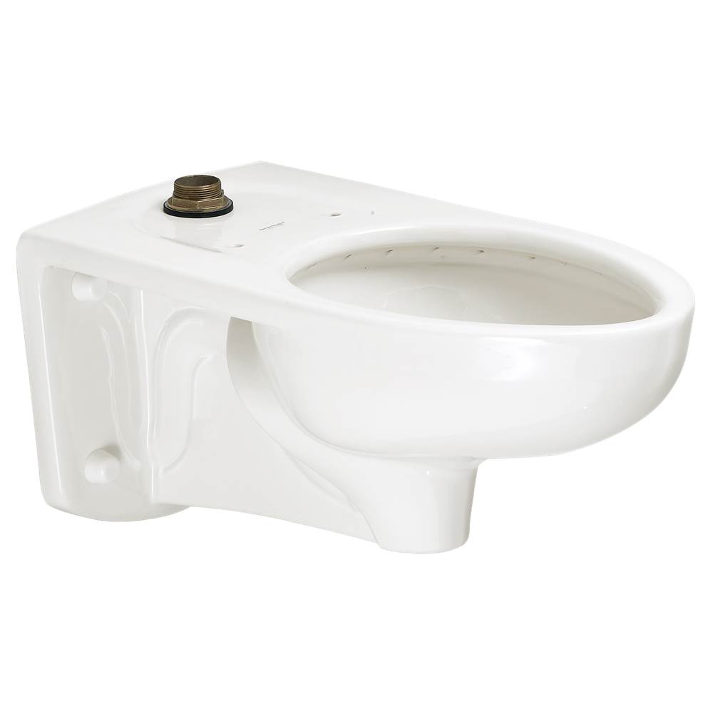 The Water ClosetAmerican Standard CanadaAfwall® Millennium® 1.1 – 1.6 gpf (4.2 – 6.0 Lpf) Back Spud Elongated Wall-Hung EverClean® Bowl With Bedpan Lugs