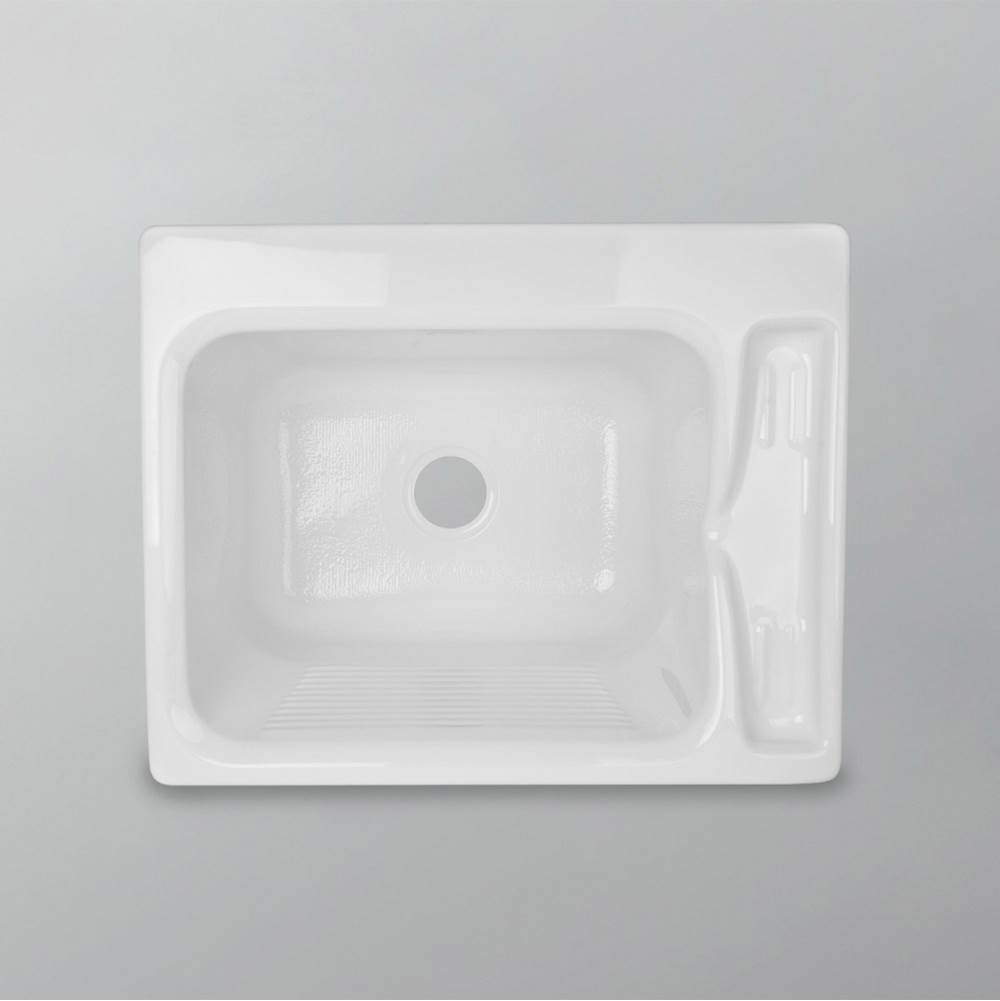 The Water ClosetAcritecSink - Acrylic - Deluxe Laundry Sink - Single Bowl - Wht -3 Holes 4''C