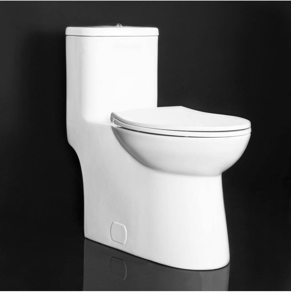 The Water ClosetAvenue3.5L 1 pc Toilet Unlined, Plus Height Bowl, Includes Smooth Close Toilet Seat