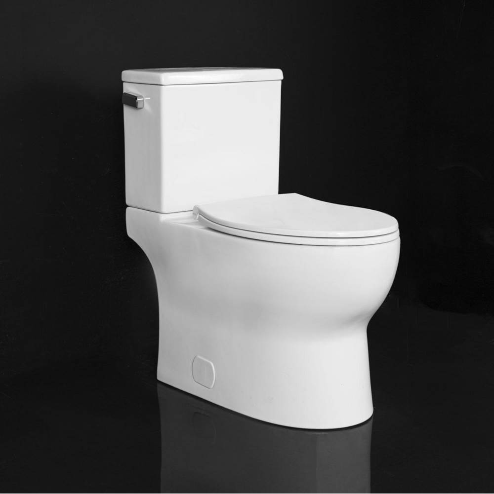 The Water ClosetAvenue4.8L 2 pc Toilet Lined, Plus Height, Elongated Bowl, Fully Concealed Single Flush Toilet, Includes Smooth Close Seat