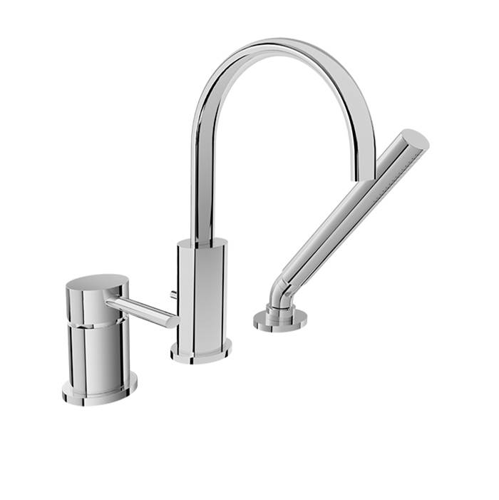 The Water ClosetBARiL3-Piece Deck Mount Tub Filler With Hand Shower