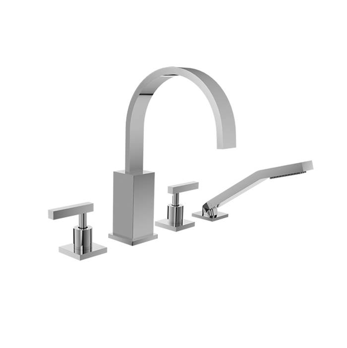 The Water ClosetBARiL4-Piece Deck Mount Tub Filler With Hand Shower