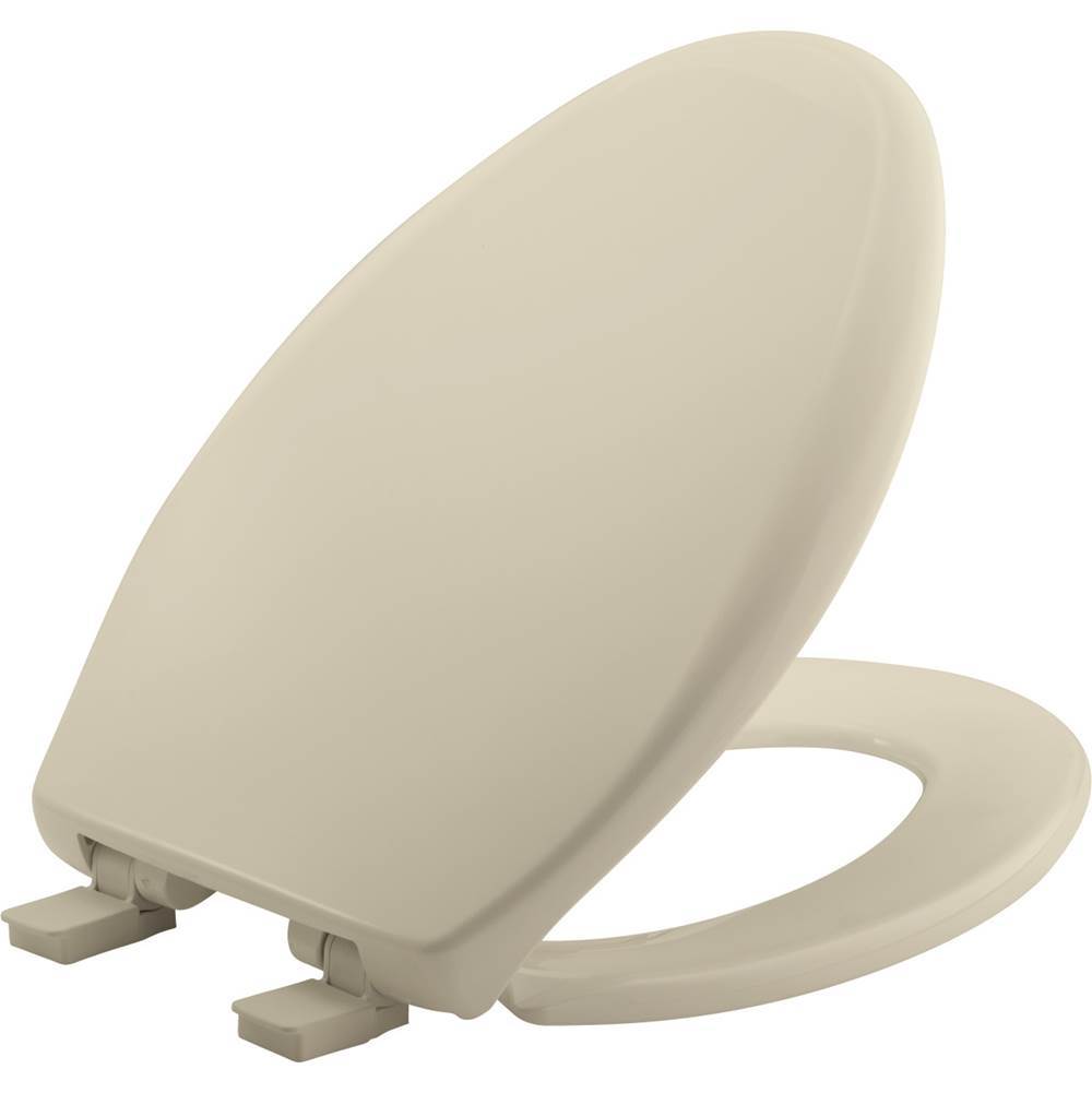 The Water ClosetBemisAffinity Elongated Plastic Toilet Seat in Bone with STA-TITE Seat Fastening System, Easy-Clean and Whisper-Close