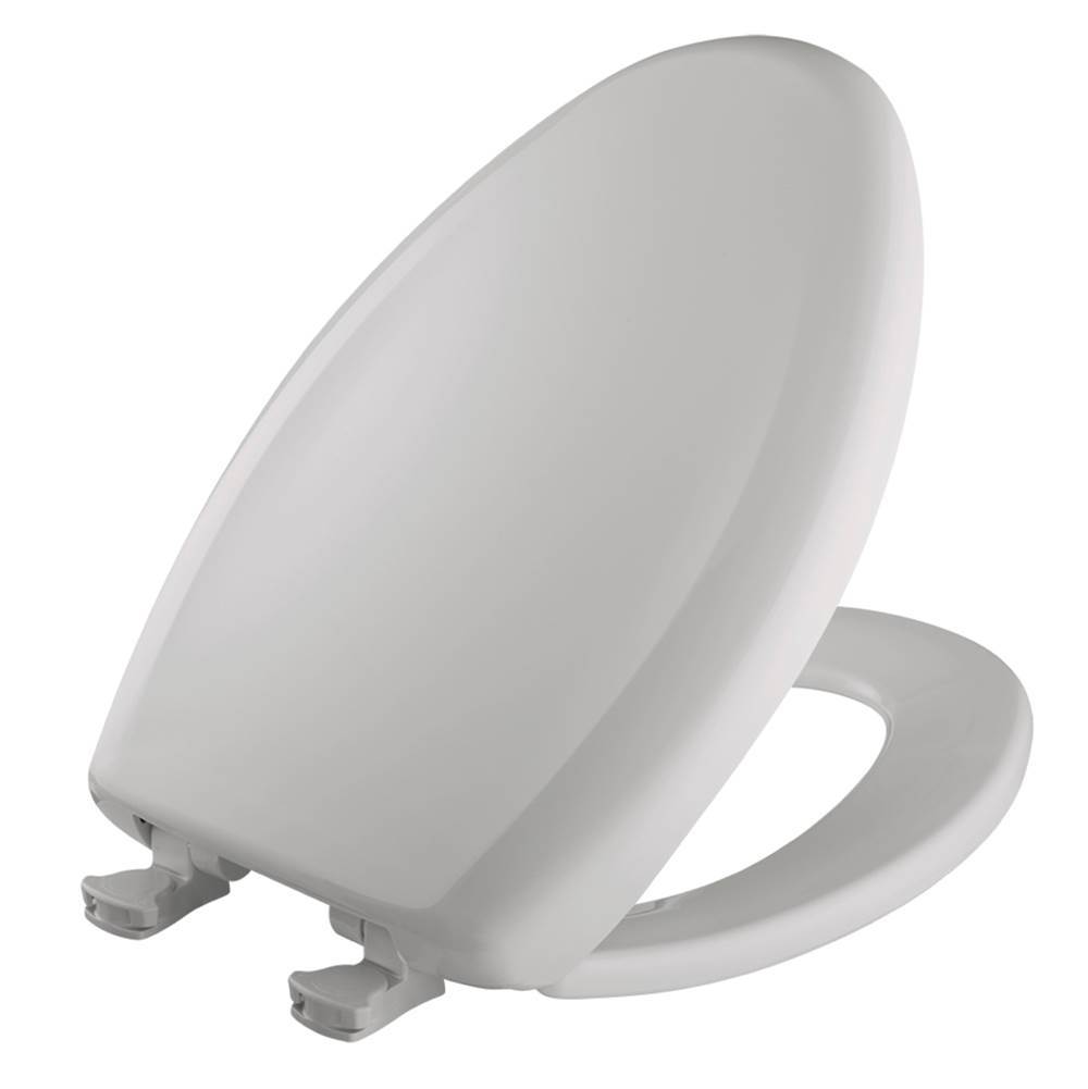 The Water ClosetBemisElongated Plastic Toilet Seat in Crane White with STA-TITE Seat Fastening System, Easy-Clean and Change and Whisper-Close Hinge