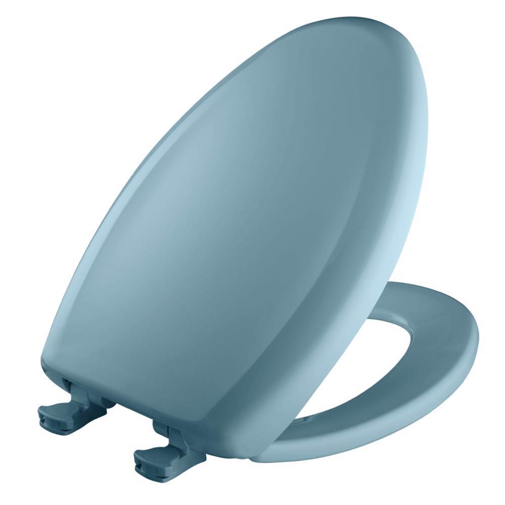 The Water ClosetBemisElongated Plastic Toilet Seat in Twilight Blue with STA-TITE Seat Fastening System, Easy-Clean and Change and Whisper-Close Hinge