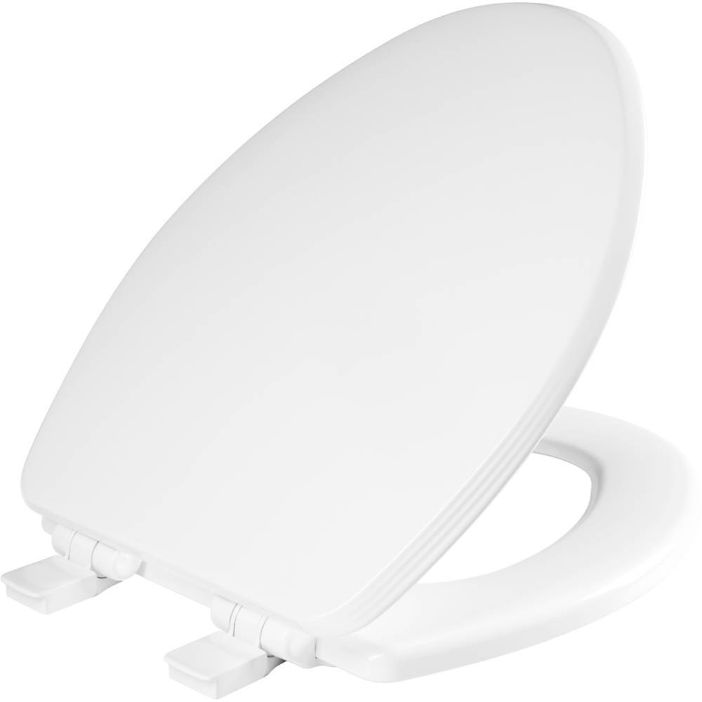 The Water ClosetBemisAshland Elongated Enameled Wood Toilet Seat in Cotton White with STA-TITE Seat Fastening System, Easy-Clean and Whisper-Close