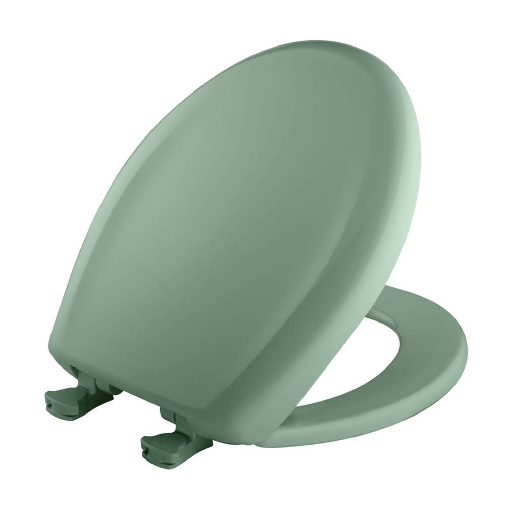 The Water ClosetBemisRound Plastic Toilet Seat in Sea Green with STA-TITE Seat Fastening System, Easy-Clean and Change and Whisper-Close Hinge