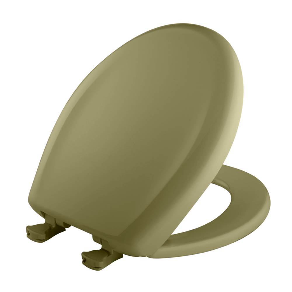 The Water ClosetBemisRound Plastic Toilet Seat in Avocado with STA-TITE Seat Fastening System, Easy-Clean and Change and Whisper-Close Hinge