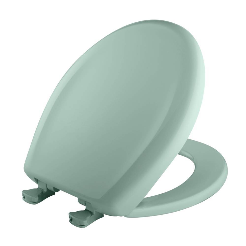 The Water ClosetBemisRound Plastic Toilet Seat in Seafoam with STA-TITE Seat Fastening System, Easy-Clean and Change and Whisper-Close Hinge