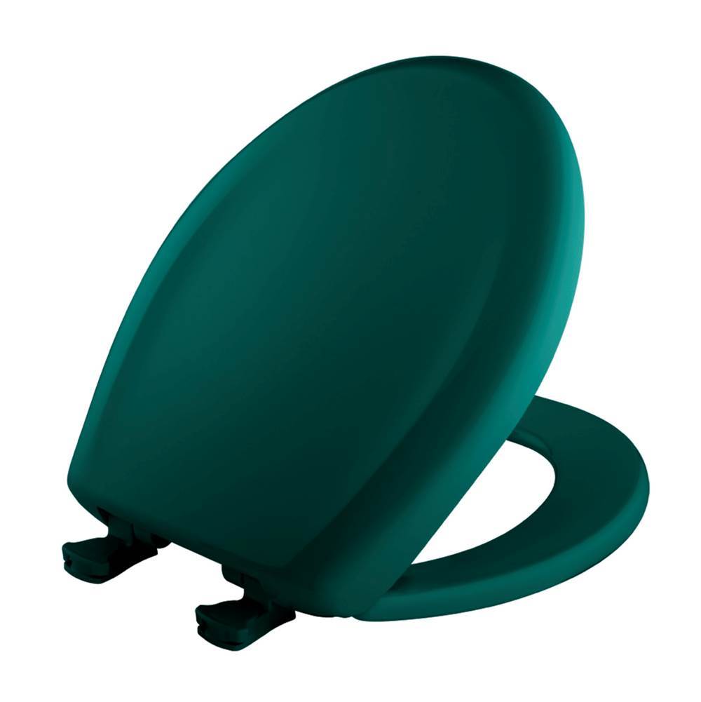 The Water ClosetBemisRound Plastic Toilet Seat in Teal with STA-TITE Seat Fastening System, Easy-Clean and Change and Whisper-Close Hinge