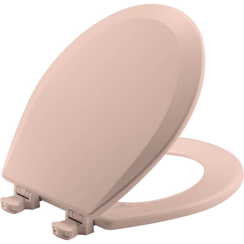 The Water ClosetBemisRound Enameled Wood Toilet Seat in Venetian Pink with Easy-Clean and Change Hinge