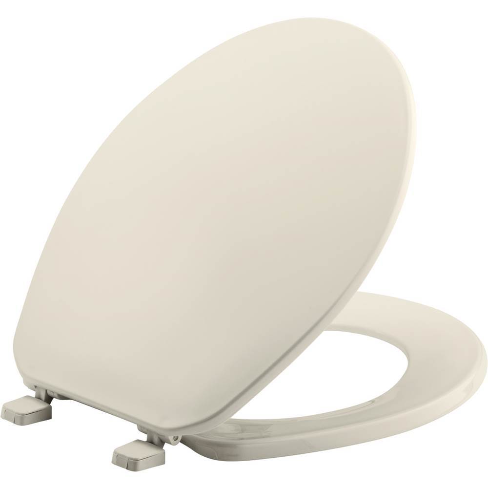 The Water ClosetBemisRound Plastic Toilet Seat in Biscuit with Top-Tite Hinge