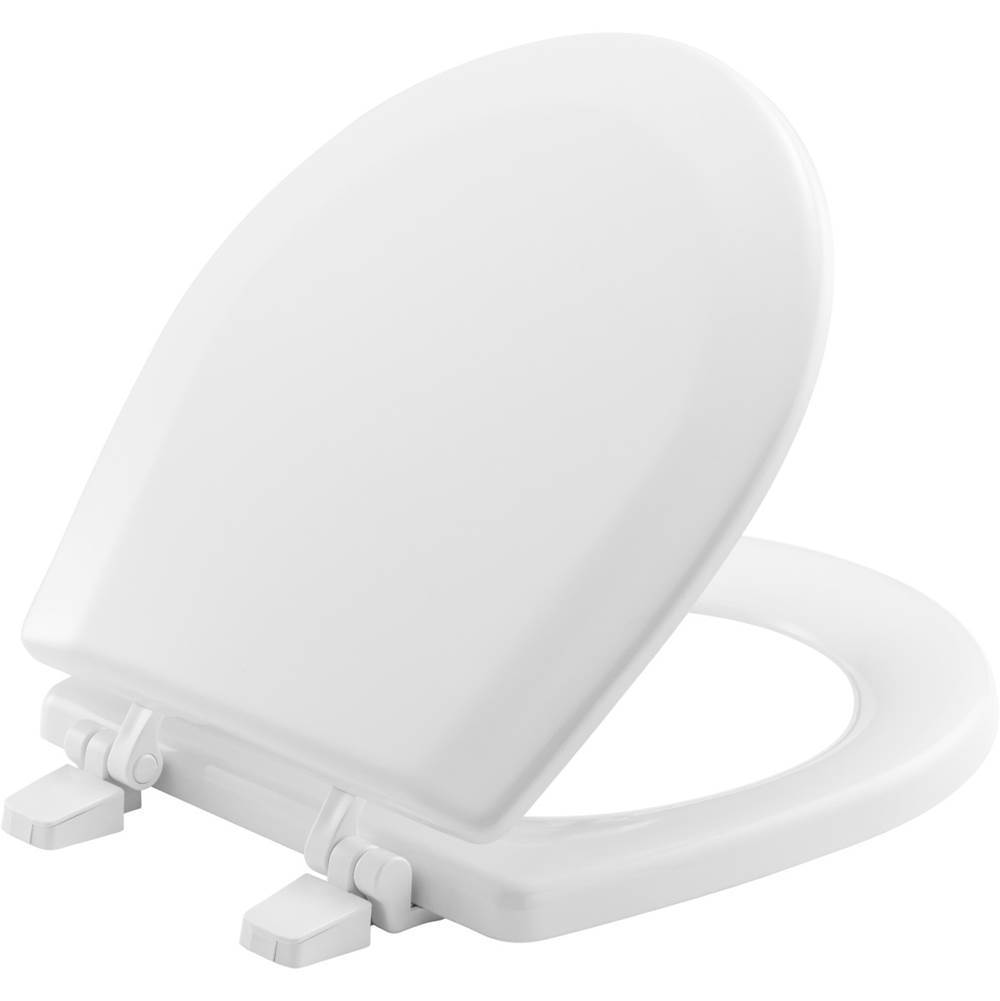 The Water ClosetBemisMarine Bowl Enameled Wood Toilet Seat in White with Top-Tite Hinge