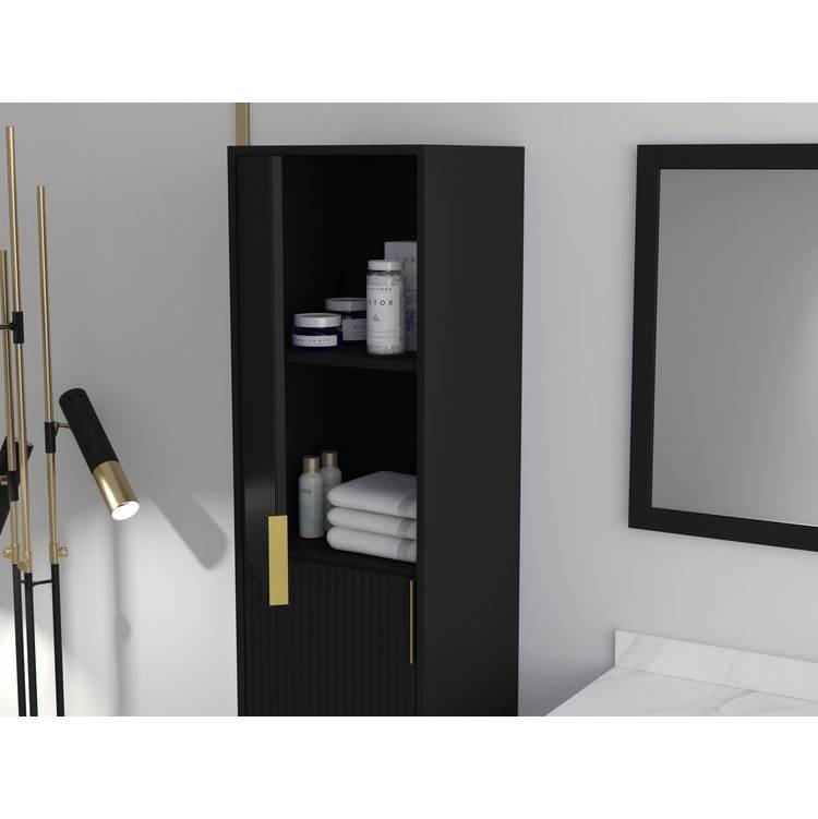Bagno Italia Linen Cabinet Bathroom Furniture item VERSACE-LINEN-18-MBK