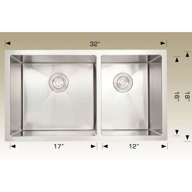Bosco Undermount Kitchen Sinks item SKU 208042