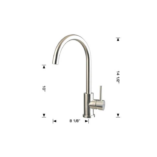 Bosco Single Hole Kitchen Faucets item SKU 200003BK
