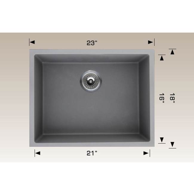 Bosco Undermount Single Bowl Sink Kitchen Sinks item SKU 205123S