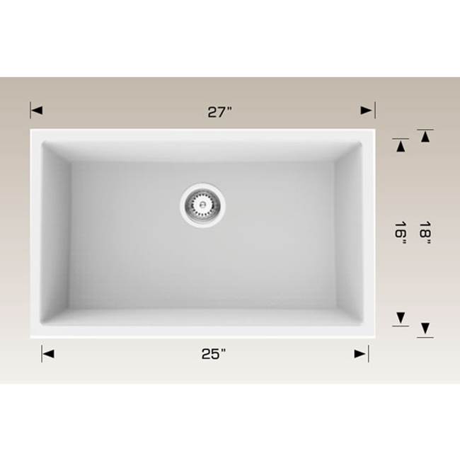 Bosco Undermount Single Bowl Sink Kitchen Sinks item SKU 205327S