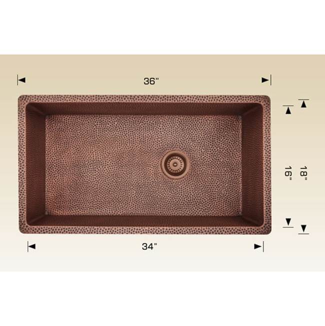 The Water ClosetBoscoCopper Series Kitchen Sinks - Undermount Single Bowl Sink