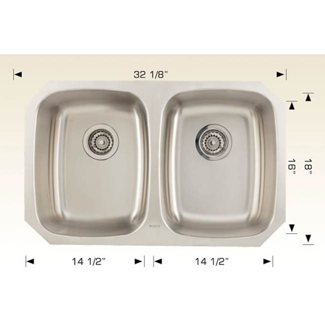 Bosco Undermount Kitchen Sinks item 207031B