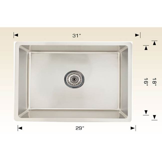 The Water ClosetBoscoStandard Series Kitchen Sinks - Undermount Single Bowl Sink