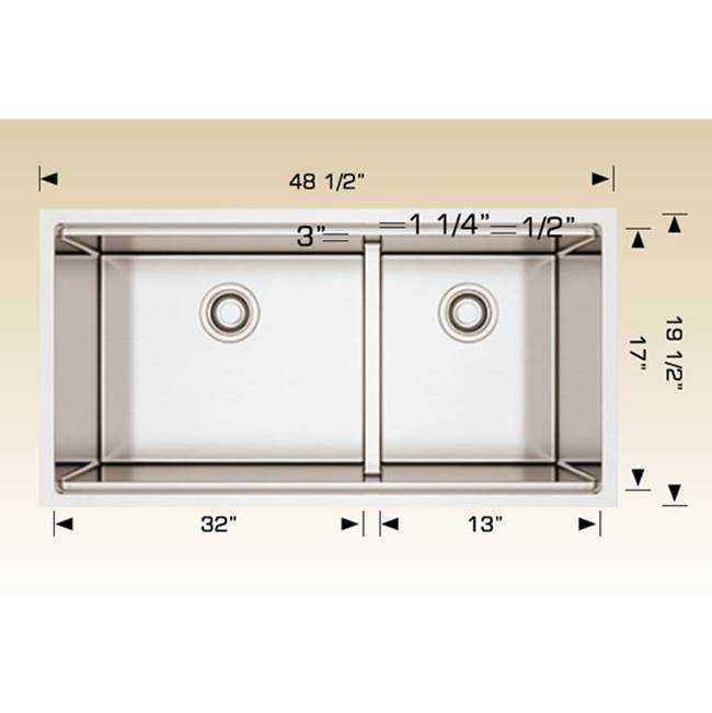 The Water ClosetBoscoLinear Series Kitchen Sinks - Undermount Single Bowl Sink