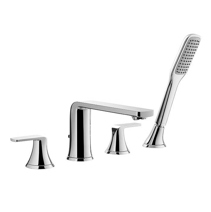 The Water ClosetCa'bano4 Piece deck mount tub filler with hand spray