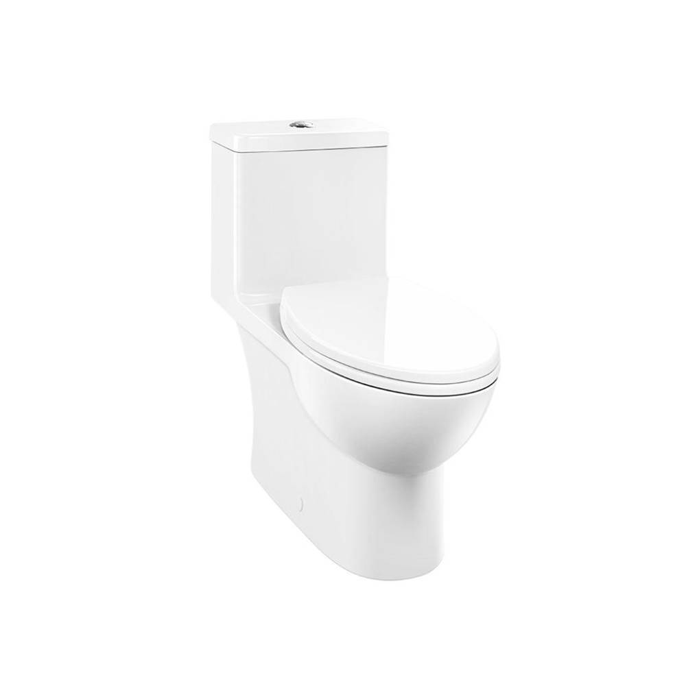 The Water ClosetCaroma CanadaCaravelle 1pc Top Button Flush With Soft Closing Seat