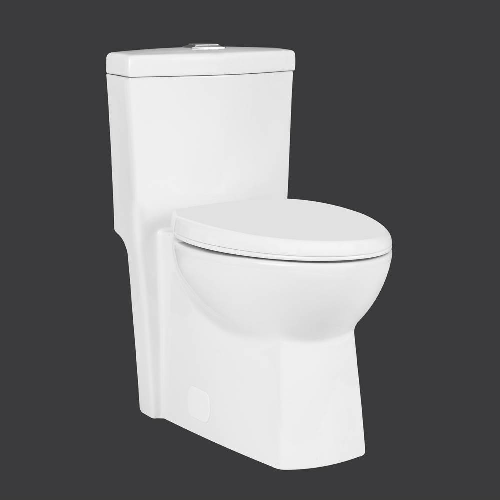 The Water ClosetContrac4.8/3.5L Dual Flush Toilet, Elongated, 15.625'' Height, Unlined tank with Smooth Close Seat