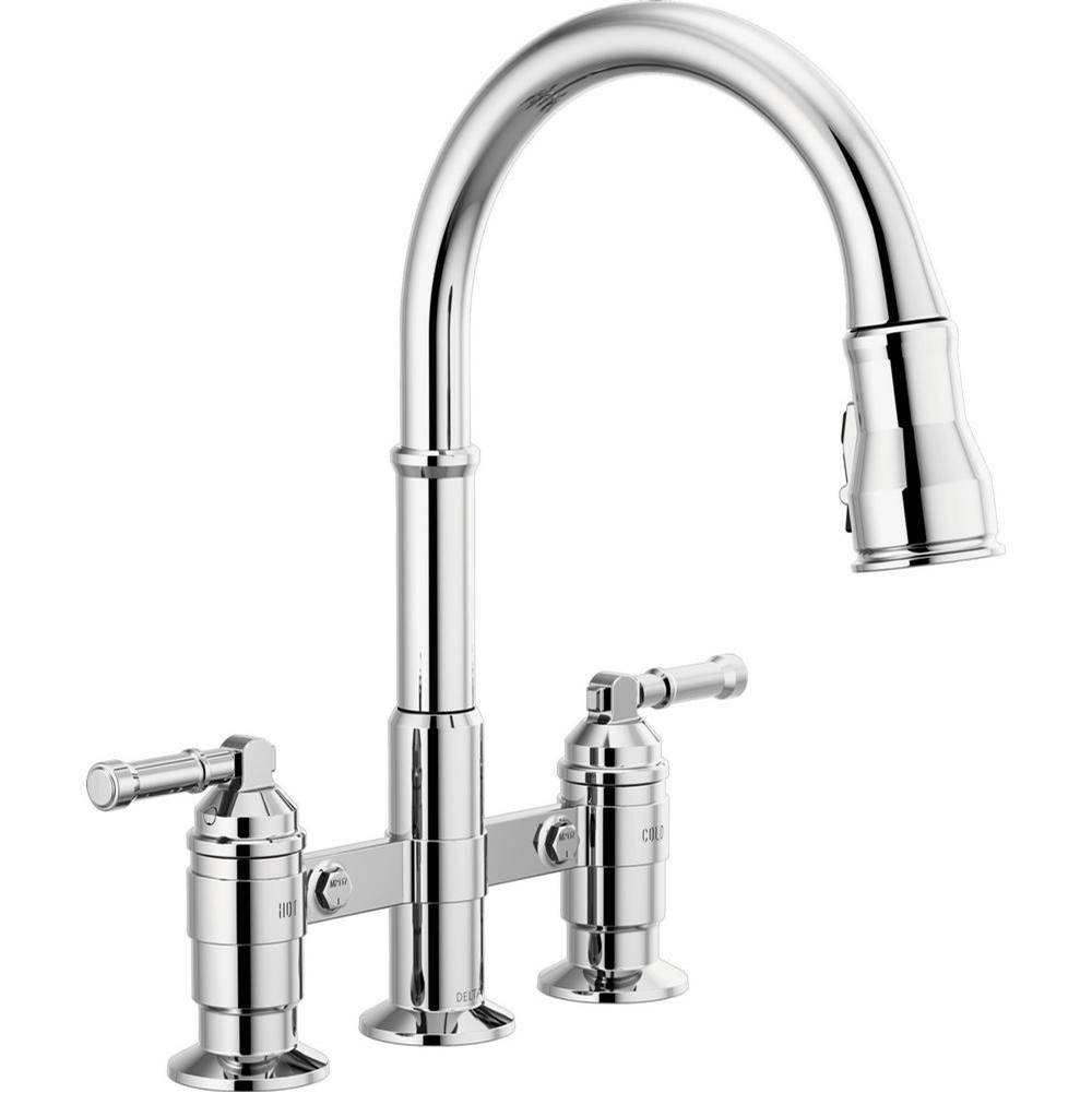 The Water ClosetDelta CanadaBroderick™ Two Handle Pull-Down Bridge Kitchen Faucet