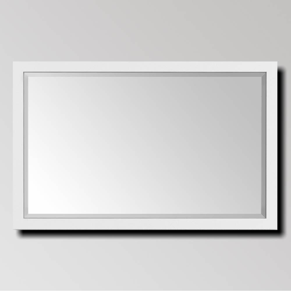 The Water ClosetDM Bath48'' X 32'' Wood Frame Beveled Mirror , Designer White