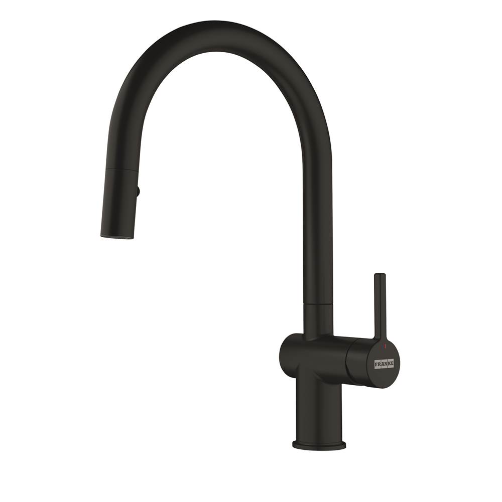 The Water ClosetFranke Residential CanadaActive 15.1-inch Single Handle Pull-Down Kitchen Faucet in Matte Black, ACT-PD-MBK