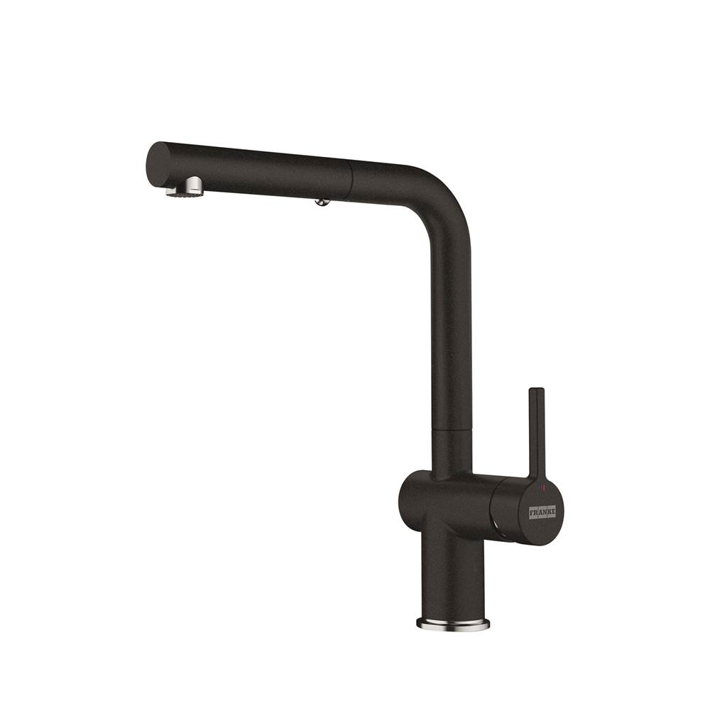 The Water ClosetFranke Residential Canada12.25-inch Contemporary Single Handle Pull-Out Faucet in Onyx, ACT-PO-ONY