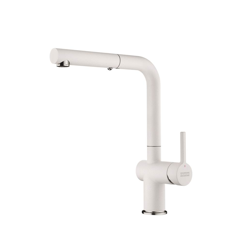 The Water ClosetFranke Residential Canada12.25-inch Contemporary Single Handle Pull-Out Faucet in Polar White, ACT-PO-PWT