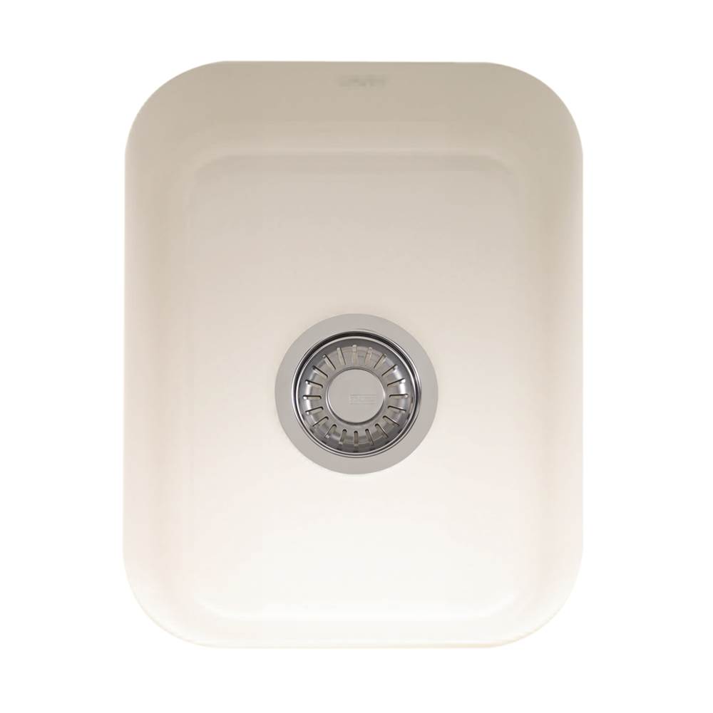 The Water ClosetFranke Residential CanadaCisterna 14.38-in. x 17.12-in. White Undermount Single Bowl Fireclay Kitchen Sink, CCK110-13WH