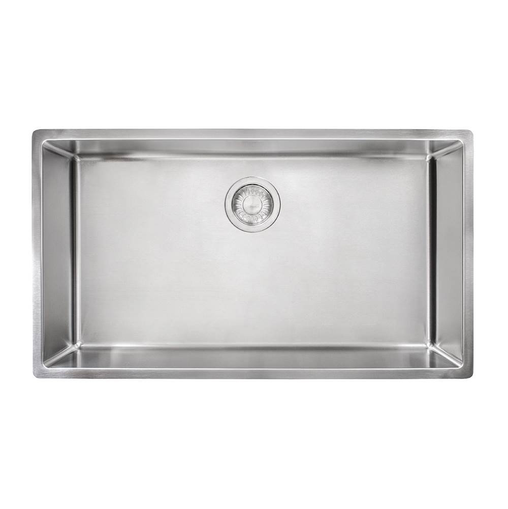 The Water ClosetFranke Residential CanadaCube 31.5-in. x 17.7-in. 18 Gauge Stainless Steel Undermount Single Bowl Kitchen Sink - CUX110-30-CA