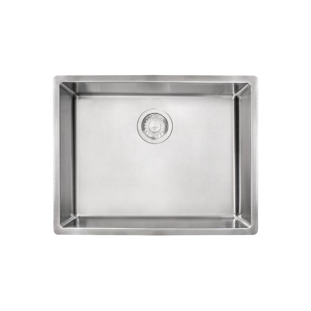The Water ClosetFranke Residential CanadaCube 22.75-in. x 17.7-in. 18 Gauge Stainless Steel Undermount Single Bowl ADA Kitchen Sink - CUX11021-ADA-CA