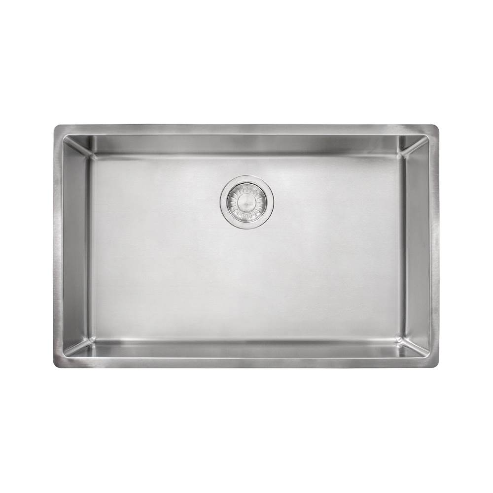 The Water ClosetFranke Residential CanadaCube 28.5-in. x 17.7-in. 18 Gauge Stainless Steel Undermount Single Bowl ADA Kitchen Sink - CUX11027-ADA-CA