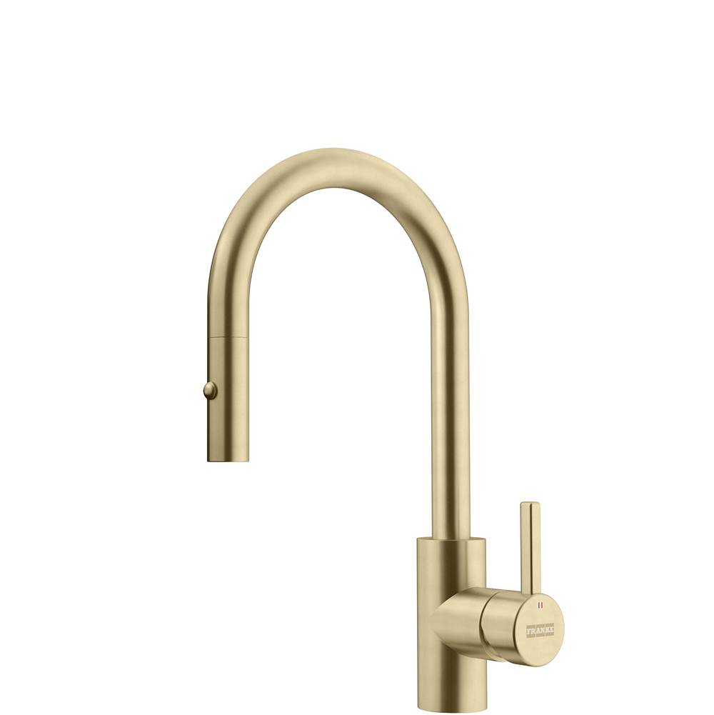 The Water ClosetFranke Residential CanadaEos Neo 14-in Single Handle Pull-Down Prep Kitchen Faucet in Gold, EOS-PR-GLD