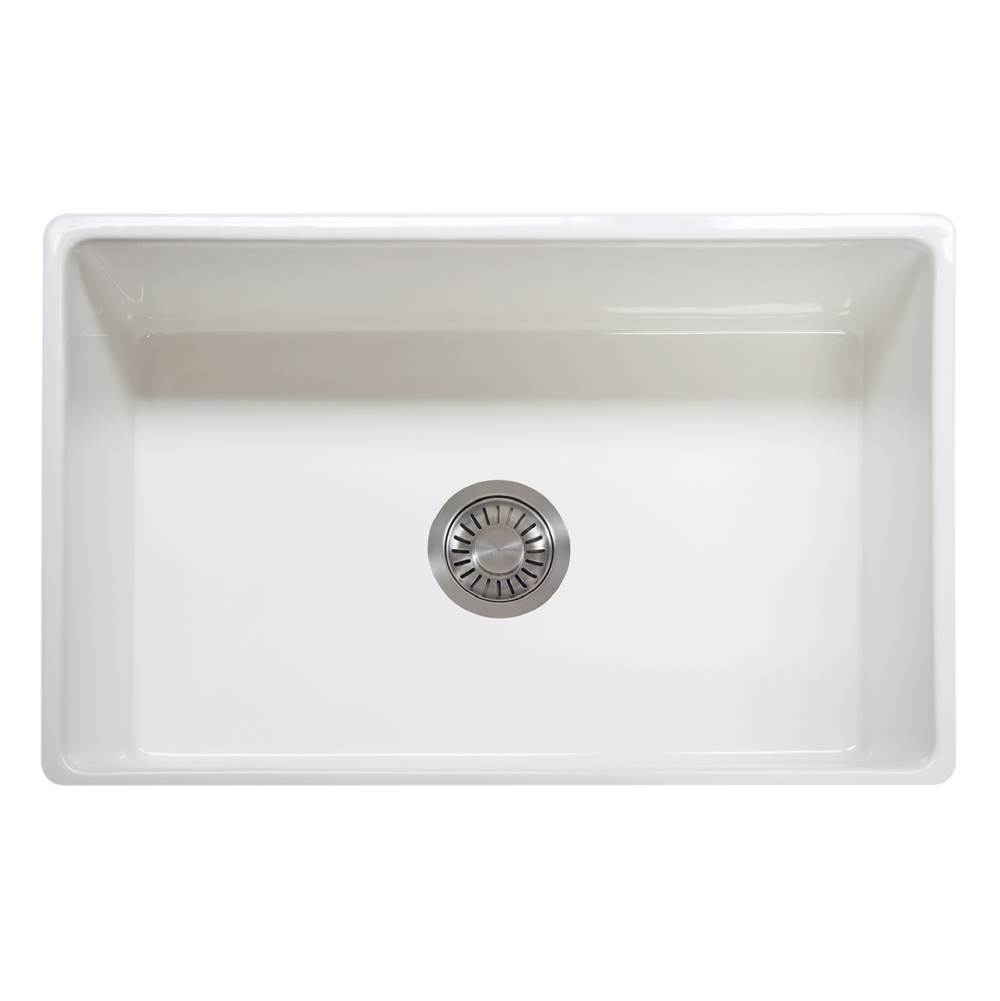 The Water ClosetFranke Residential CanadaFarm House 30-in. x 20-in. White Apron Front Single Bowl Fireclay Kitchen Sink - FHK710-30WH