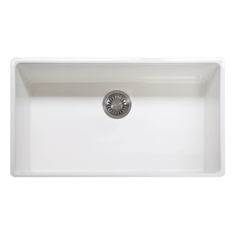 The Water ClosetFranke Residential CanadaFarm House 36-in. x 20-in. White Apron Front Single Bowl Fireclay Kitchen Sink - FHK710-36WH