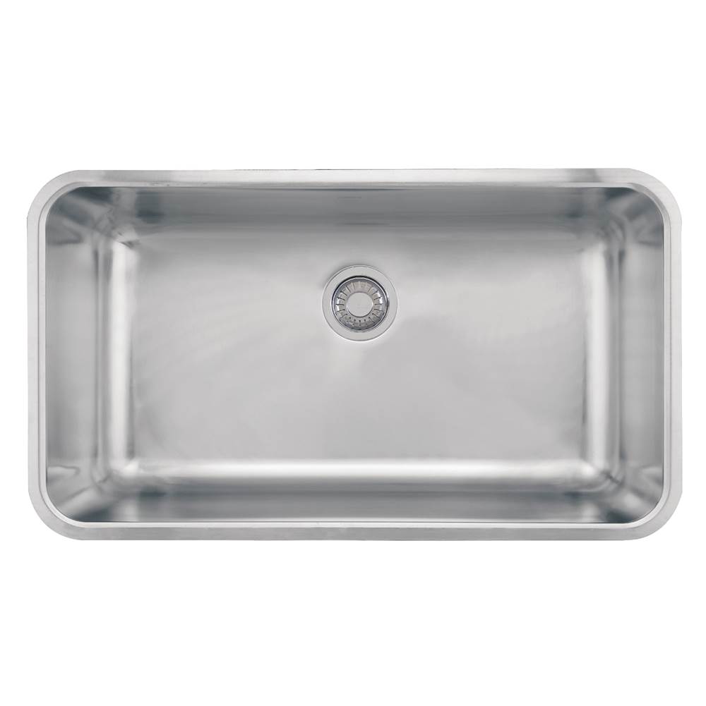 The Water ClosetFranke Residential CanadaGrande 32.75-in. x 18.7-in. 18 Gauge Stainless Steel Undermount Single Bowl Kitchen Sink - GDX11031-CA