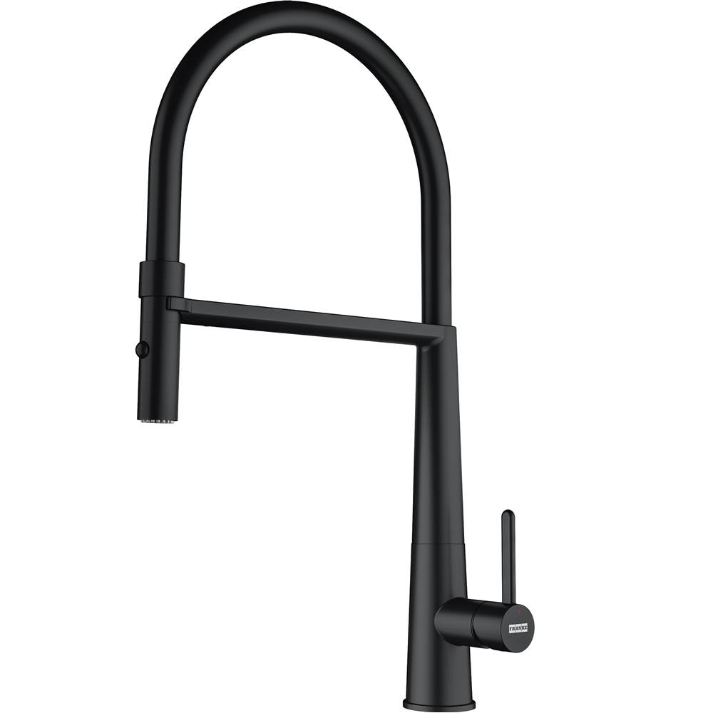 The Water ClosetFranke Residential CanadaIcon 18-in Single Handle Semi-Pro Kitchen Faucet in Matte Black, ICN-SP-MBK