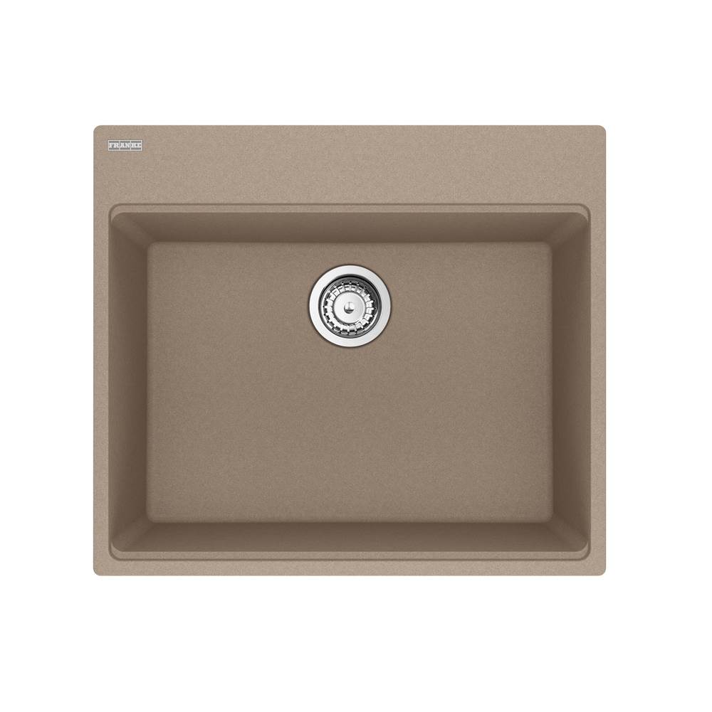 The Water ClosetFranke Residential CanadaMaris Topmount 25-in x 22-in Granite Single Bowl Kitchen Sink in Oyster
